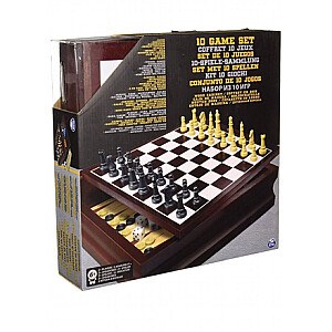 KO CARDINAL GAMES family 10 game set in wood box, 6033153