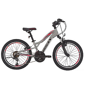 Детский велосипед Bisan BUFFALO Light Grey/Black/Red (Размер колеса: 24 Размер рамы: 12)