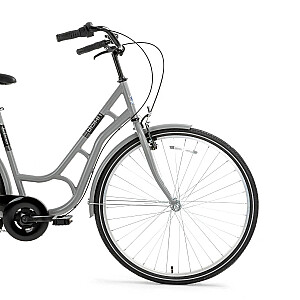City bicycle Bisan Ambiance Grey/Black (Wheel size: 28 Frame size: 20)