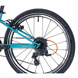 Laste jalgratas Rock Machine Thunder 20 VB Gloss Jade Blue (Ratta suurus: 20", raami suurus: 10")