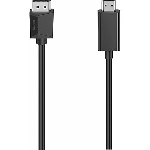 Hama DisplayPort — HDMI kabelis 1,5 m, melns (002007120000)