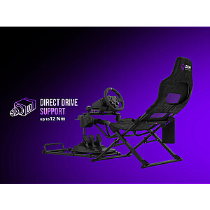 LORGAR FLEX RAF1, Sim Racing Cockpit Advanced, Foldable, 150x72x113 cm-playing, 38x72x126cm-folded, Black