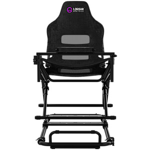 LORGAR FLEX RAF1, Sim Racing Cockpit Advanced, Foldable, 150x72x113 cm-playing, 38x72x126cm-folded, Black