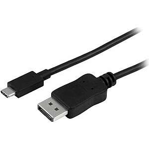 StarTech USB-C DisplayPort USB kabelis, 1,8 m, melns (CDP2DPMM6B)
