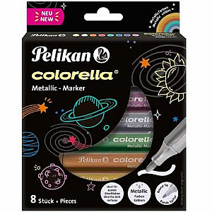 Pelikan Flomasteri Colorella Metallic 8 krāsas 3mm (818070)