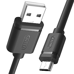Unitek mobilais USB kabelis microUSB-USB 2.0 kabelis 2M (Y-C455GBK)