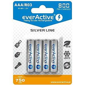 everActive Battery Silver Line AAA / R03 800mAh 4szt.
