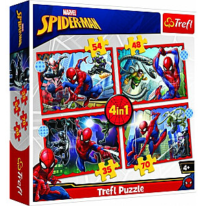 TREFL SPIDER-MAN Pužļu komplekts 4in1 Spiderman