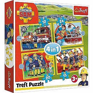 TREFL FIREMAN SAM Puzzle 35 + 48 + 54 + 70 пожарный Семс