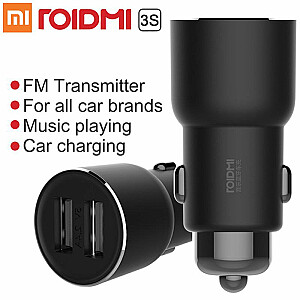 Xiaomi ROIDMI 3S FM Transmiter / Bluetooth MP3 / Auto Ladētājs Dual USB 2.4A Melns