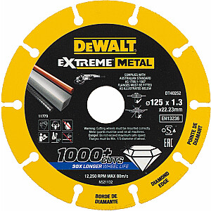 Диск алмазный Dewalt Extreme Metal 125x22,23x1,3 мм (DT40252-QZ)