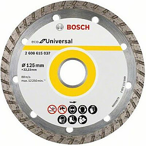 Dimanta disks BOSCH 125 mm TURBO ECO (B2608615037)