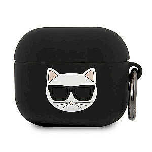 KLACA3SILCHBK Karl Lagerfeld Choupette Head силиконовый чехол для наушников Airpods 3 черный