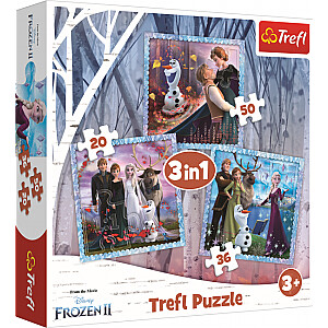 TREFL Puzzle 20 + 36 + 50 Ледяное сердце 2
