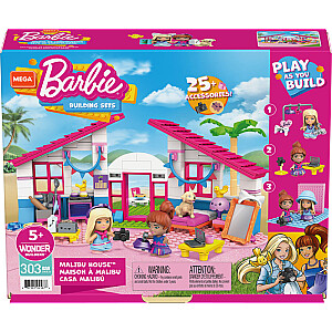 Celtniecības bloki Mattel Mega Bloks Barbie House Malibu GWR34