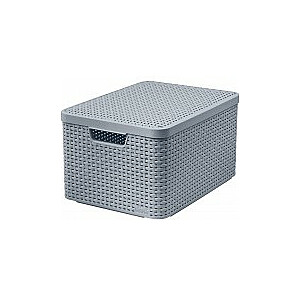 Коробка с крышкой Style L 43,6x32,6x23см светло-серая