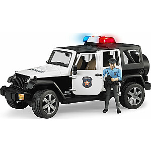 Police Bruder Jeep Wrangler Unlimited Rubicon ar policijas figūru (02526)