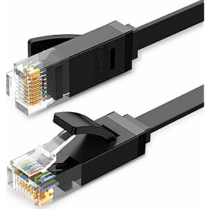 Ugreen UGREEN Ethernet RJ45 plakanais tīkla kabelis, Cat 6, UTP, 5 m (melns)