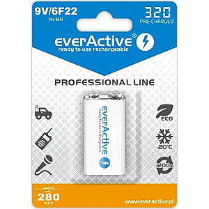 everActive Акумулятор Professional Line 9V Блок 320mAh 1шт.