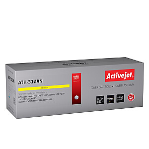 Activejet ATH-312AN toneris HP printerim; HP 126A CE312A, Canon CRG-729Y nomaiņa; Premium; 1000 lappuses; dzeltens