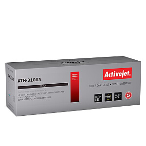 Activejet ATH-310AN toneris HP printerim; HP 126A CE310A, Canon CRG-729B nomaiņa; Premium; 1200 lappuses; melns