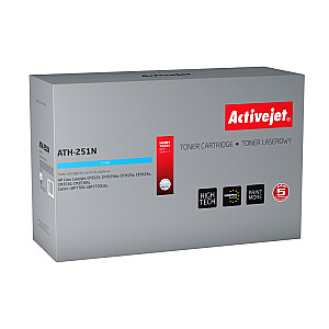 Activejet ATH-251N toneris HP printerim; HP 504A CE251A, Canon CRG-723C nomaiņa; Augstākā; 7000 lappušu; zils