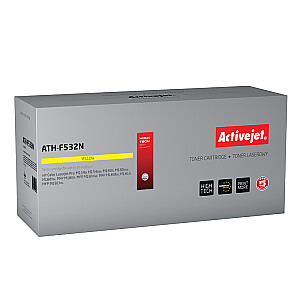 Тонер Activejet ATH-F532N для принтера HP; Замена HP 205A CF532A; Верховный; 900 страниц; желтый