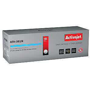 Тонер Activejet ATH-381N для принтера HP; Замена HP CF381A; Верховный; 2700 страниц; голубой