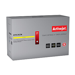 Activejet ATH-262N toneris HP printerim; HP CE262A nomaiņa; Augstākā; 11 000 lappušu; dzeltens