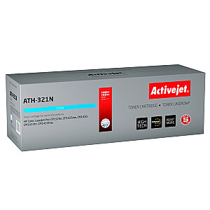 Тонер Activejet ATH-321N для принтера HP; Замена HP 128A CE321A; Верховный; 1300 страниц; голубой