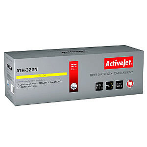 Activejet ATH-322N toneris HP printerim; HP 128A CE322A nomaiņa; Augstākā; 1300 lappuses; dzeltens