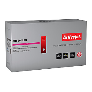 Activejet ATH-6003AN toneris HP printerim; HP 124A Q6003A, Canon CRG-707M nomaiņa; Premium; 2000 lappuses; violets