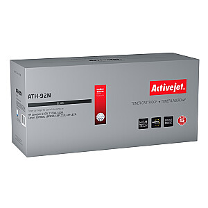 Тонер Activejet ATH-92N для принтера HP; HP 92A C4092A, замена Canon EP-22; Верховный; 3100 страниц; чернить