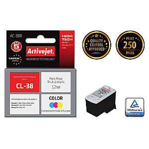 Чернила Activejet AC-38R для принтера Canon; Замена Canon CL-38; Премиум; 12 мл; цвет