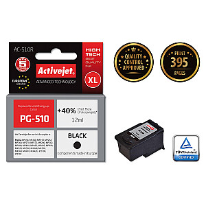 Activejet AC-510R tinte Canon printerim; Canon PG-510 nomaiņa; Premium; 12 ml; melns