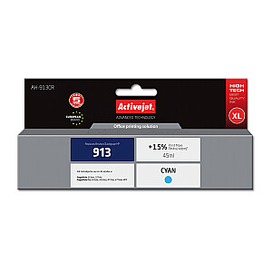 Activejet AH-913CR tinte HP printerim; Rezerves HP 913 F6T77AE; Premium; 45 ml; zils