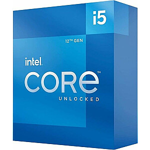 Intel Core i5-12600K procesors, 3,7 GHz, 20 MB, BOX (BX8071512600K)