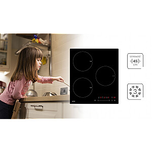 MPM 45-IM-07 Black Countertop 45 cm Zoneless induction hob 3 zone(s) MPM MPM-45-IM-07