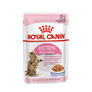 Royal Canin diapozitīvs no 1 līdz 5 no 8 sterilizēta želeja kaķēniem 12x85 g