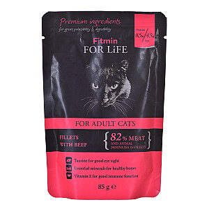 FITMIN For Life Cat Pouch Adult Beef 85gr