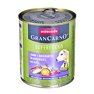 ANIMONDA GranCarno Superfoods ароматизатор: масло ягненка, амаранта, клюквы, лосося - банка 800г