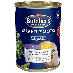 Butcher's Super Foods pastēte ar vistas gaļas gabaliņiem 400g