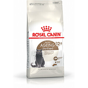 Royal Canin Senior Aging Sterilized 12+ sausā kaķu barība 400 g Kukurūza, mājputni, dārzeņi