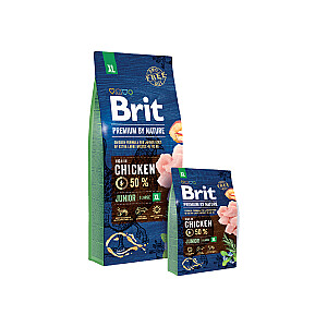 Brit Premium by Nature Junior XL 15 kg pieaugusi vistas gaļa