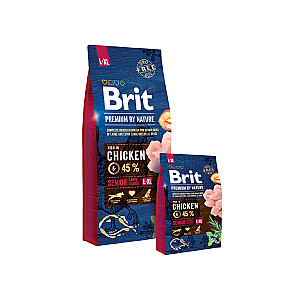 Brit Premium by Nature Senior L + XL 15 kg Ābols, vista, kukurūza