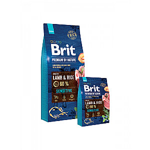 Brit Premium by Nature Sensitive Lamb 3 kg Pieaugušais jērs, rīsi