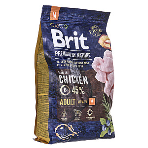 Brit Premium by Nature PIEAUGUŠIE M 3 kg