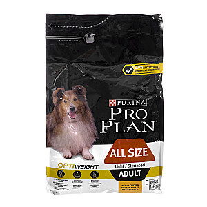 Purina Pro Plan VISI IZMĒRI PIEAUGUŠAJIEM Viegls/sterilizēts OPTI SVARS Kurczak 3 kg