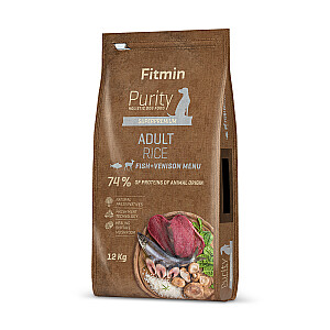 FITMIN Purity Rice Adult Fish & Brieža gaļa 12 кг Рис, Оленина