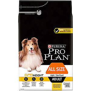 Purina All Sizes для взрослых легкий / стерилизованный с OPTIWEIGHT 14 кг цыпленка